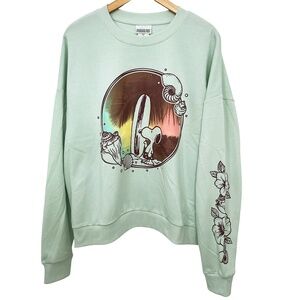 NWT Peanuts Snoopy Surfer Beach Sweatshirt Women’s Large